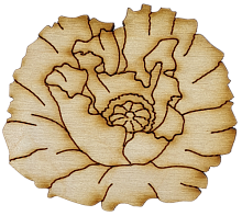 Фігурка фанерна - Макова квітка 6 см AS-4760, В-0146