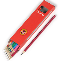 Олівець графітний Koh-i-Noor 1602 HВ кольоровий корпус 1602