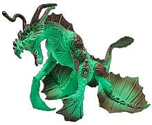 Игрушка Дракон фигурка Зеленый с перепонками 16см резина  00287