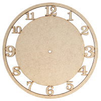 Основа для часов из МДФ № 3 Круглая с арабскими цифрами d = 30 см AS-6503