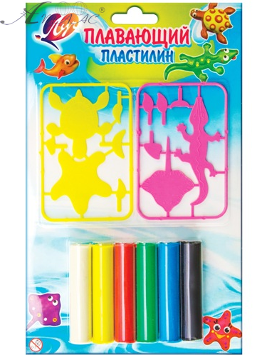 Пластилін плаваючий Луч 6 кольорів в блістері з пластиковими деталями 23С1435-08