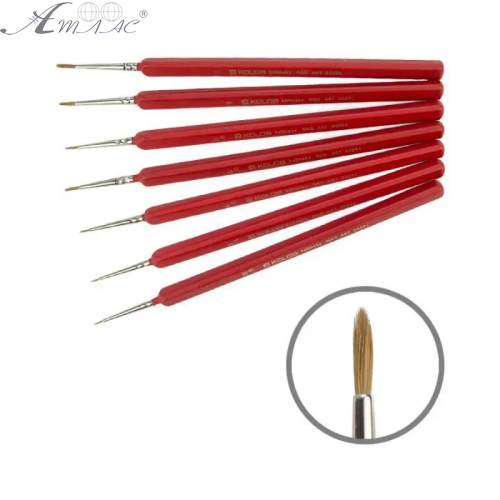 Пензлик колонок круглий № 10/0 Kolos Nail art 3009L Пензлик колонок круглий № 10/0 Kolos Nail art 3009L