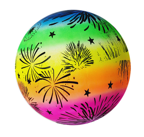Игрушка Мяч надувной, детский с рисунком неон 22 см  06935