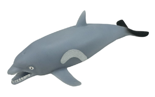 Игрушка силиконовая антистресс Дельфин серый 20 см  03354