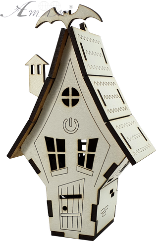 Домик с подсветкой № 17/1 свет - Быстрое трехцветное переключение, сенсорный выключатель, МДФ AS-5526, Е-025 фото 2 Домик с подсветкой № 17/1 свет - Быстрое трехцветное переключение, сенсорный выключатель, МДФ AS-5526, Е-025 фото 2