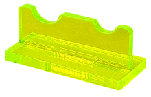 Підставка під два пензлика, жовтий флуоресцентний пластик AS-0030, К-4025