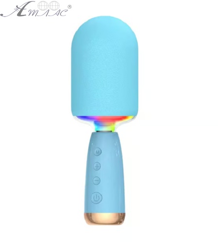 Игрушка Микрофон караоке + колонка голубой  16034