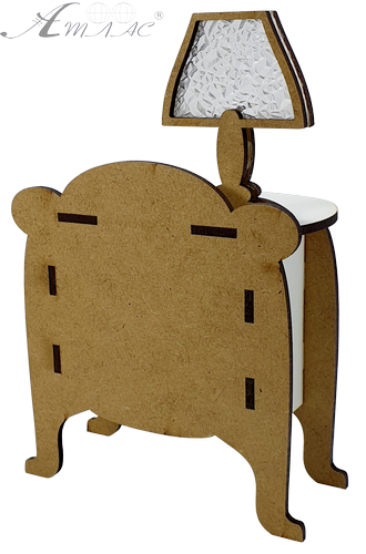 Комод з настольною лампою, сенсорний вимикач, МДФ 10 х 6 х 16 см AS-5530, Е-050 фото 3