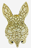 Фигурка фанерная - Кролик №  6 яркая голова 8*5см  AS-4580