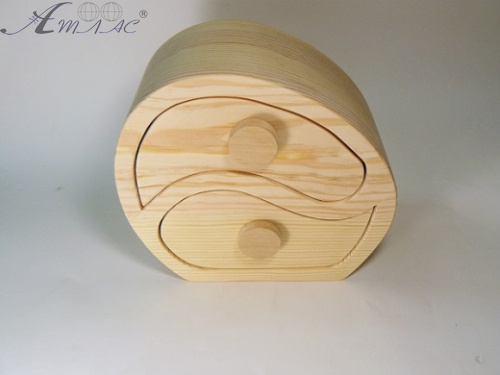 Дерев'яний комод Великий на два відділення 17*8*15 см 0327