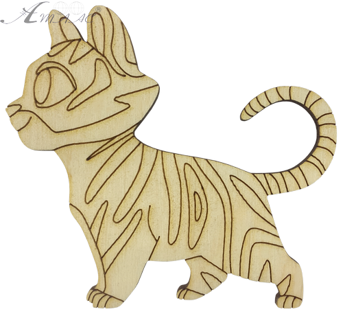Фигурка фанерная - Тигр № 5 стоит в профиль 8 х 7 см AS-4540 Фигурка фанерная - Тигр № 5 стоит в профиль 8 х 7 см AS-4540