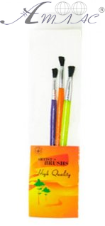 Набір синтетичних пензлів  3 шт Tukzar № 2,3,5  ST 5134