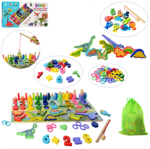 Игрушка Деревянная Dino Учебно - игровая доска  MD 2758
