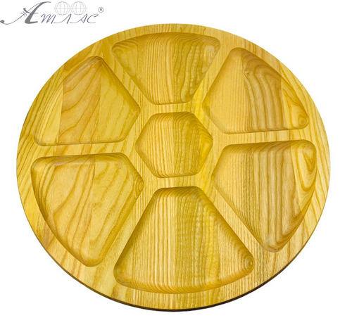 Дерев'яна дошка мінажниця 6 відділення 35 см 05909