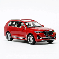 Машинка Автопром BMW Х7 червона метал світло звук 16см  68470