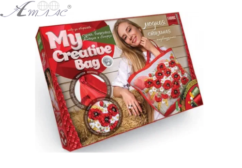 Набор для творчества Вышивка сумки Лентами и бисером My Creative Bag МСВ-01-01 Набор для творчества Вышивка сумки Лентами и бисером My Creative Bag МСВ-01-01