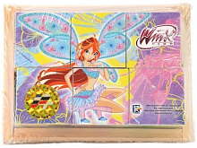 Игрушка Кубики деревянные WINX 6 шт в деревянной подставке  С-6-W