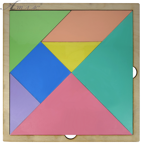 Танграм КОЛЬОРОВИЙ з двух боків з фанери на МДФ основі 30 х 30 см AS-7118 Танграм КОЛЬОРОВИЙ з двух боків з фанери на МДФ основі 30 х 30 см AS-7118