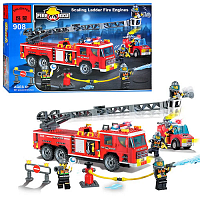 Игрушка Конструктор Пожарная машина Fire Rescue 607 деталей  908
