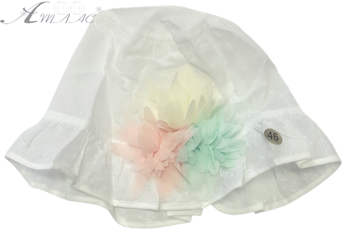 Панамка для дівчинки Marika р. 46 біла з квітами 12622 Панамка для дівчинки Marika р. 46 біла з квітами 12622