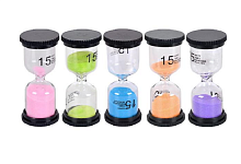 Іграшка Годинник Пісочний 15 хвилин приблизно 4,3х10см  09946