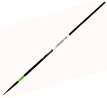 Кисть синтетическая круглая Conda GreenInBlack № 2 длинная, черно-зеленая ручка, А10164
