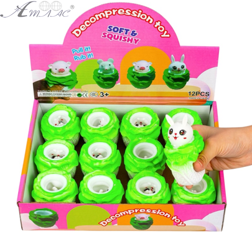 Игрушка прикол Зайка и Мышка в капусте 6 х 6,5 см  6072-3