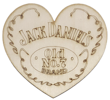 Фігурка фанерна - Серце Jack Daniel's 8 х 7,5 см AS-4711, В-0335