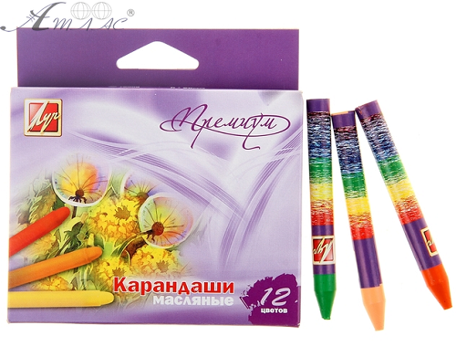 Пастель масляная Луч Премиум Oil crayons 12 цветов 12С 873-08