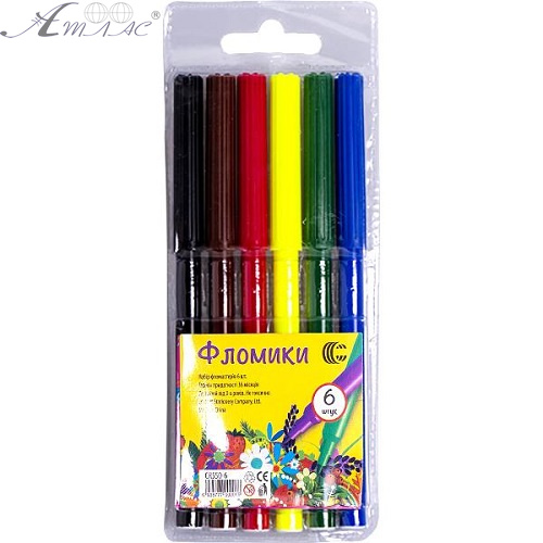 Фломастеры Color-it Фломики 6цветов CR550 - 6 Фломастеры Color-it Фломики 6цветов CR550 - 6