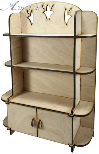 Меблі для ляльок типу Барбі - Шафа № 3 книжкова 23 х 8 х 32 см AS-4008, F-0196