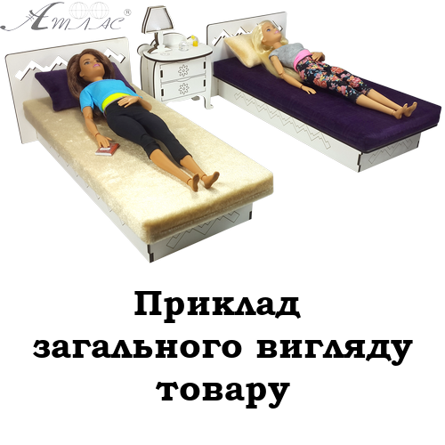 Мебель мягкая для кукол ростом 30 см - Кровать № 5 фиолетовая из МДФ AS-7805 фото 3 Мебель мягкая для кукол ростом 30 см - Кровать № 5 фиолетовая из МДФ AS-7805 фото 3