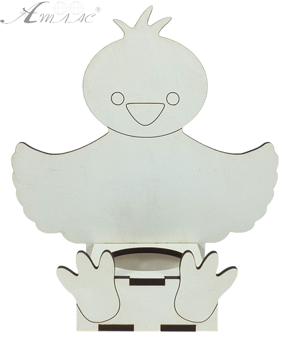 Сувенир "Пасхальная подставка Цыпленок с лапками" на 1 яйцо 13 х 14 см AS-6256