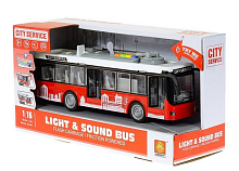 Игрушка Машинка City Service Троллейбус со светом, двери открываются, 28 см  911а
