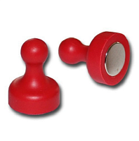 Магнит неодимимовый Пешка для доски 19х25мм 1шт Красный  05297