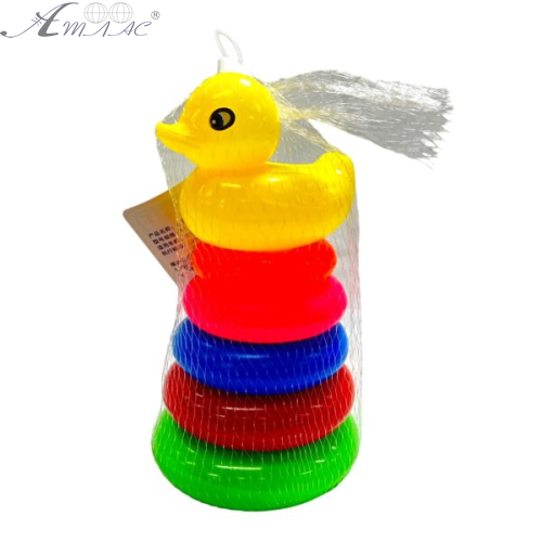Игрушка Пирамида пластиковая Уточка 12 х 10см 915 Игрушка Пирамида пластиковая Уточка 12 х 10см 915