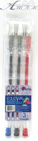 Ручка гелева набір Easy неон 3 кольори 888-3