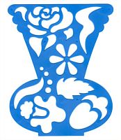 Трафарет для дитячої творчості Луч "Ваза з квітами" 17С 1147-08