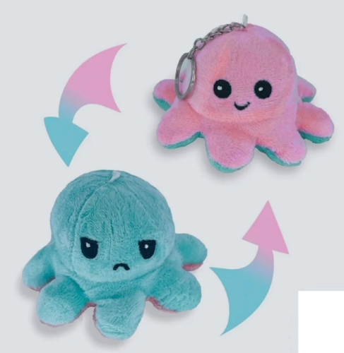 Брелок Осьминог-перевертыш показатель настроения микс  06441 фото 2