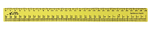 Лінійка 30 см Закрійника жовта AS-0617