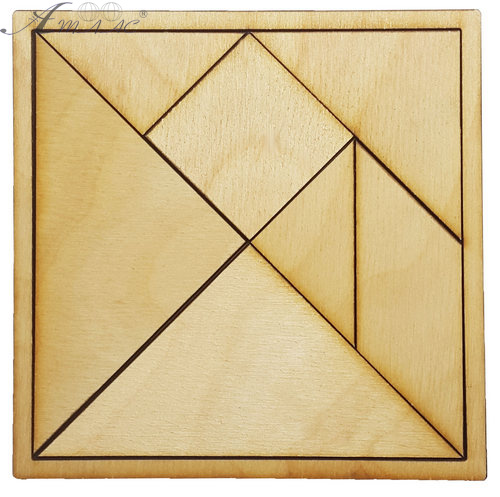 Танграм з фанери 12 х 12 см AS-7111 Танграм з фанери 12 х 12 см AS-7111