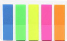 Разделители страниц стикеры 5 цветов, 25 шт, 12 х 45 мм НЕОН Economix 20945