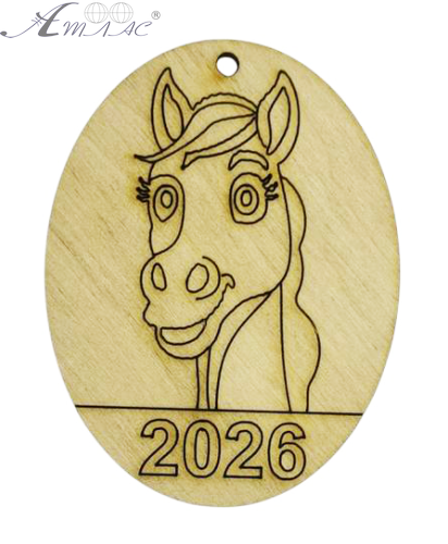 Фигурка Лошадка № 11 в овалі 5,5 х 7,5 см  AS-4381