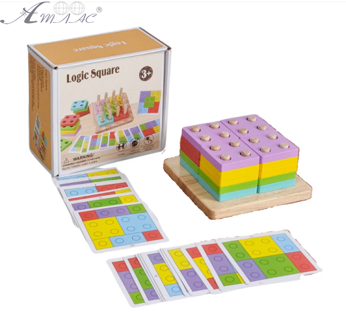 Іграшка Дерев'яна Логічний Квадрат С15051 фото 2