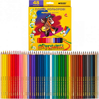 Олівці кольорові Marco пегашку 48 кольорів Короткі шестигранні 1010-48СВ