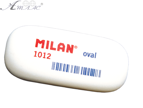 Резинка-Ластик Milan оригинал, белая овал 73 х 28 мм 1012