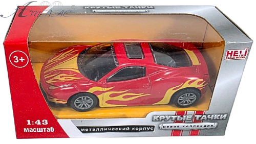 Машинка Круті Тачки метал 10см червона  43039-3