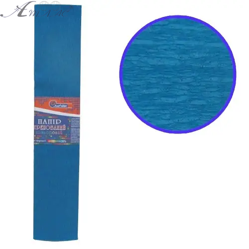 Бумага гофрированная Голубая темная 50х200см 55% цена за 10шт KR55-8008 фото 2 Бумага гофрированная Голубая темная 50х200см 55% цена за 10шт KR55-8008 фото 2