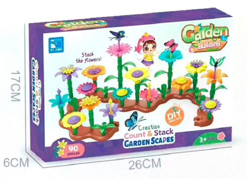 Игрушка Конструктор Garden building Цветы 144 деталей  CJ-2023 фото 2