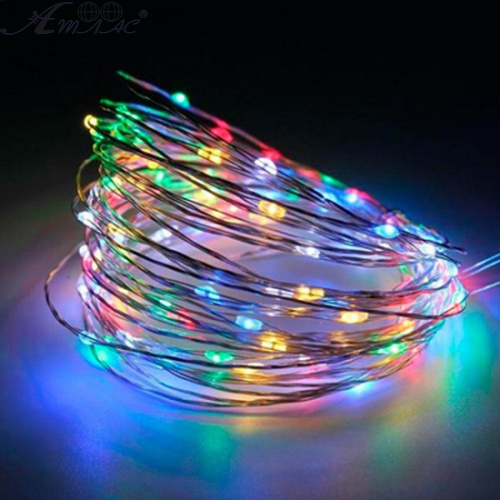 Гирлянда Роса мультиколор на батарейках 5 м цветная 10675 фото 2